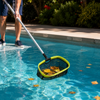 20-Inch Pool Leaf Rake with Large Mesh Bag