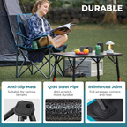 Oversized Outdoor Camping Chair – Heavy Duty 550lb Capacity with Lumbar Support