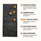 Waxed Canvas Tool Roll Bag for Wrenches and Hand Tools