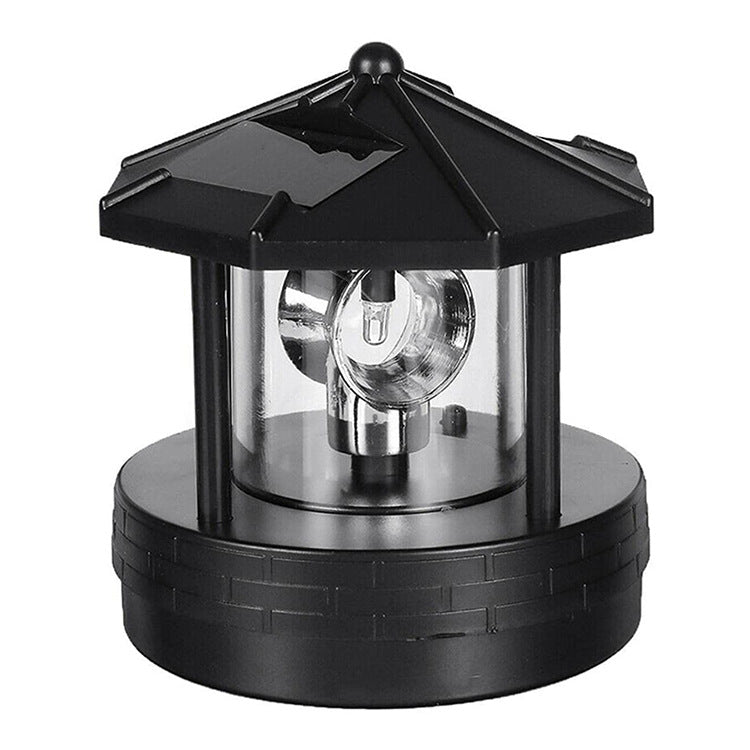 Solar Powered Rotating Lighthouse LED Garden Light Waterproof Outdoor Decor