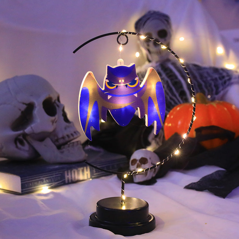 Halloween LED Night Light, Witch Spider Bat Decorative Light
