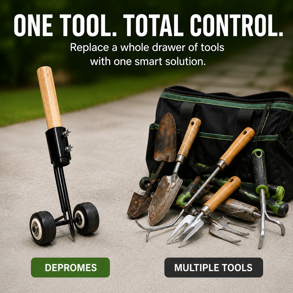 Precision Gap Weeder for Garden Paths Cracks and Flower Beds
