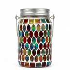 Solar Stained Glass Garden Light, Colorful Mosaic Outdoor Landscape Lamp
