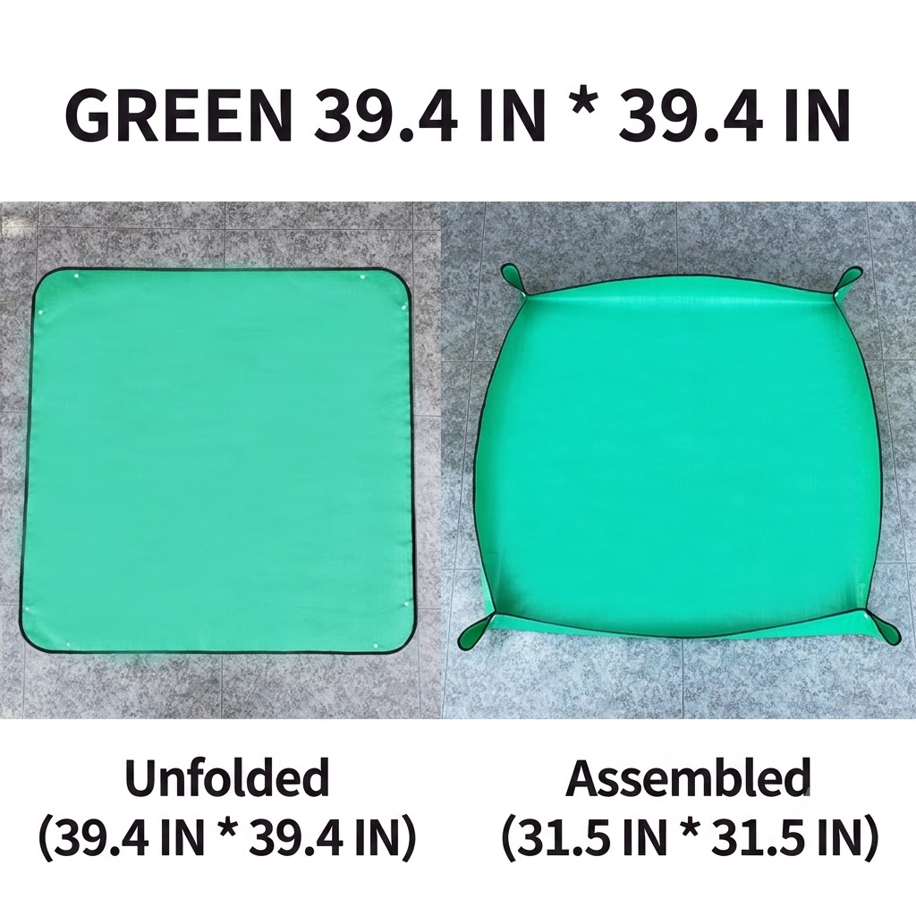 Waterproof Plant Repotting Mat with Snap Corners for Indoor Potting