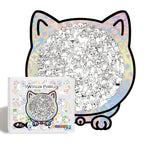 Morandi Colored Cat Shaped Wooden Jigsaw Puzzle