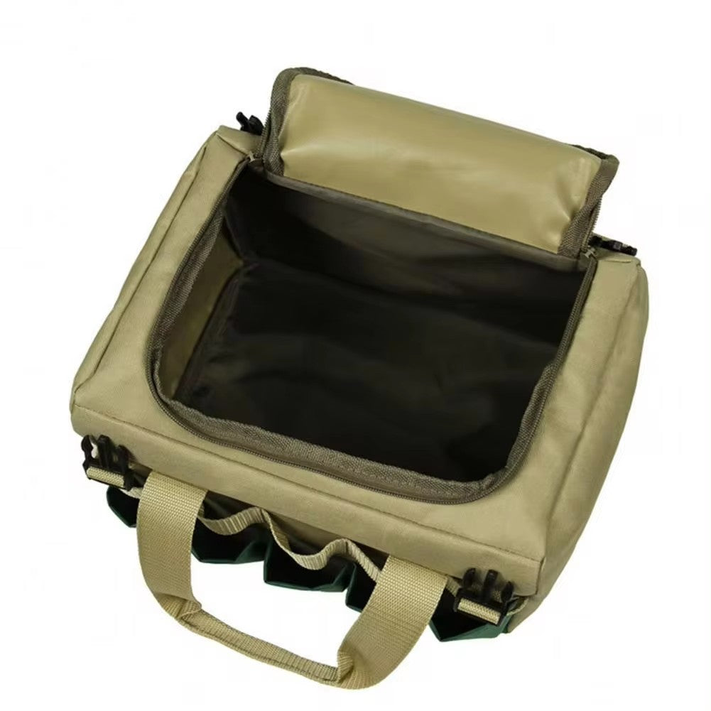 Foldable Garden Stool with Tool Bag and Storage Pockets