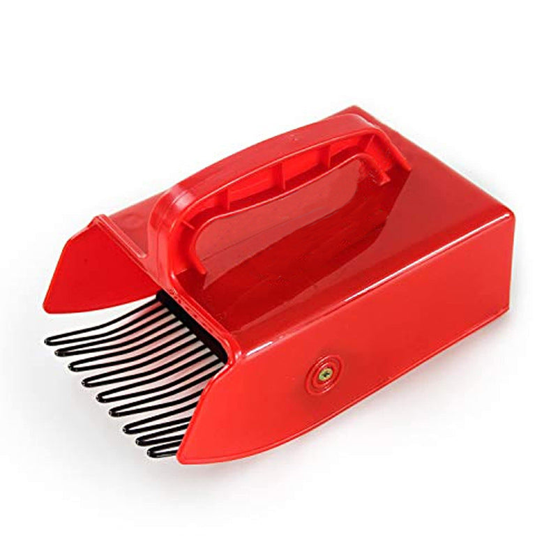 Handheld Berry Picker Comb – Blueberry & Blackberry Rake, Ergonomic Garden Tool (Red)
