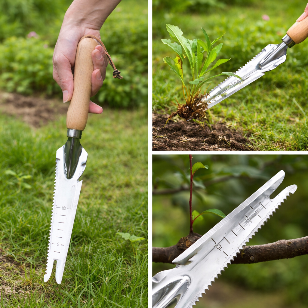 5-in-1 Stainless Steel Weeding Tool for Efficient Gardening