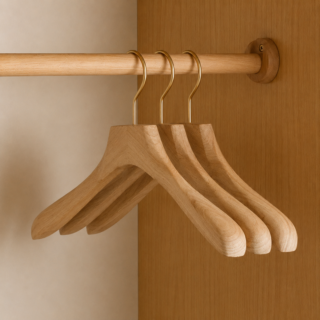 Wooden Hangers with Premium Camphor Wood and Wide Shoulder Design