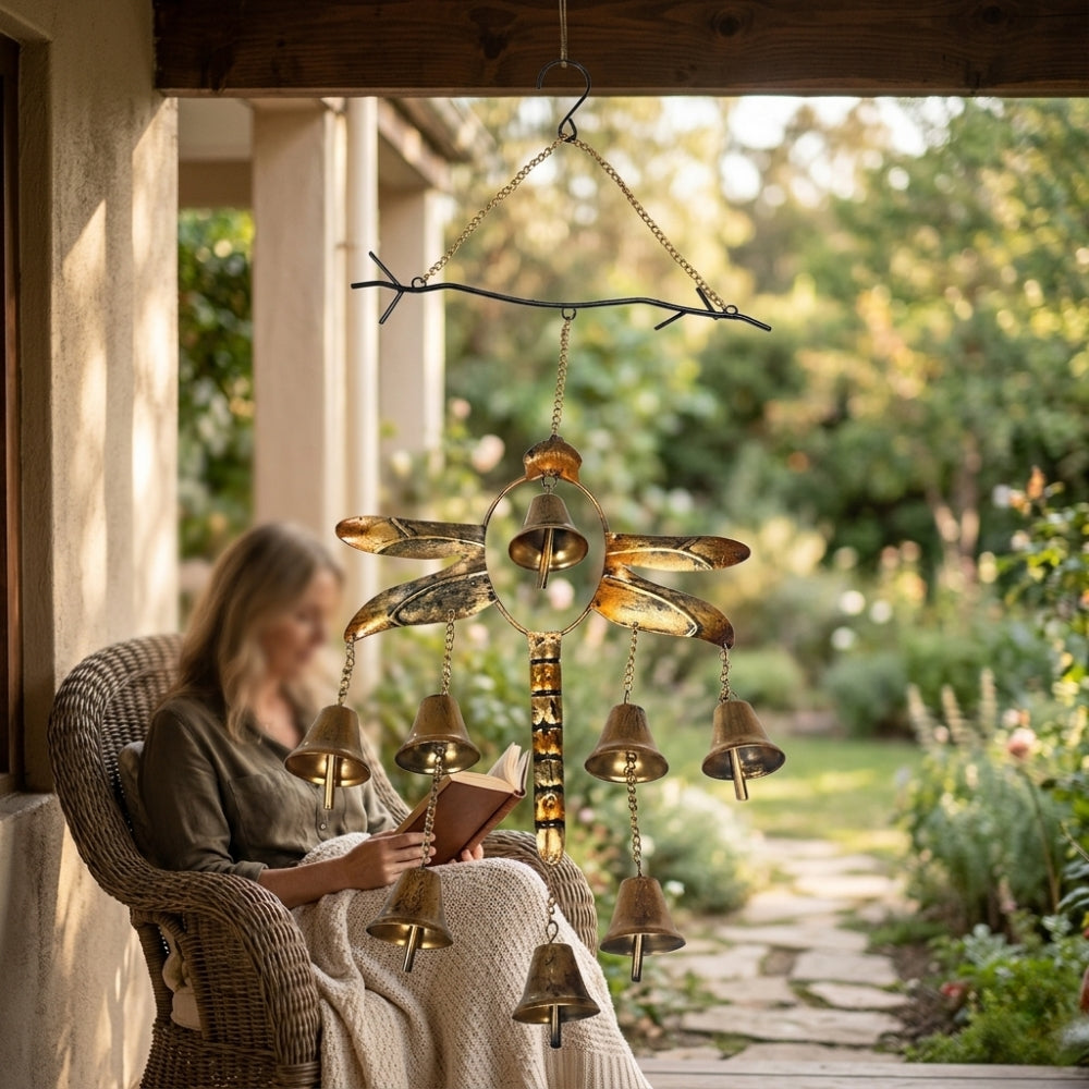 Dragonfly Bells Wind Chime for Garden and Outdoor Decor