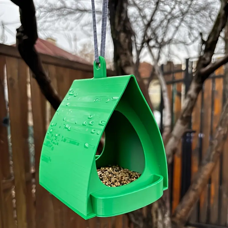 Modern Hanging Bird Feeder for Small Songbirds, Outdoor Garden Decor