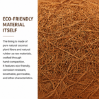 Half Round Wall Planter with Coconut Fiber Liner for Outdoor Garden