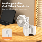 USB Rechargeable Portable Clip-On Cooling Fan with 3 Speed Settings
