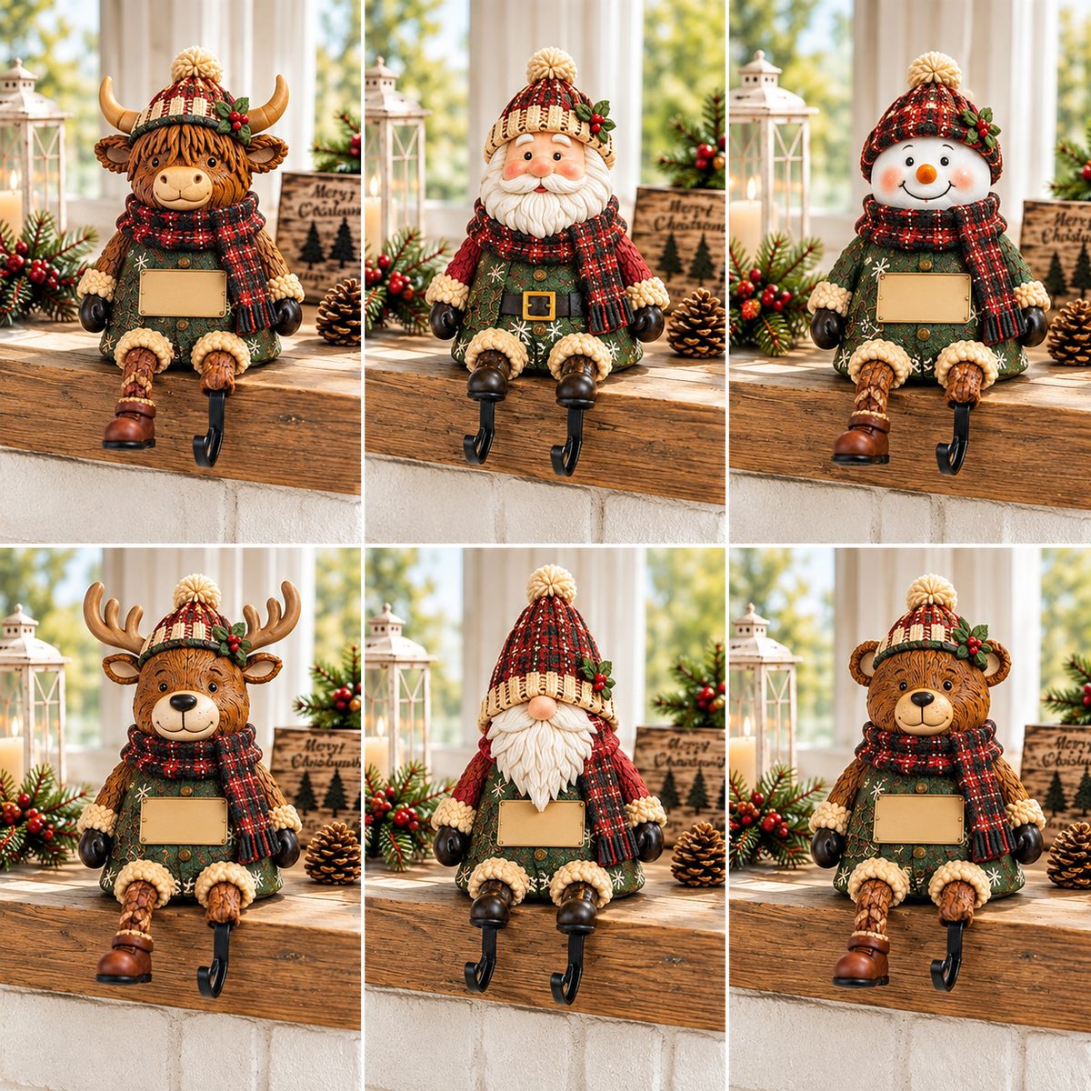 Christmas Stocking Holder Shelf Sitters