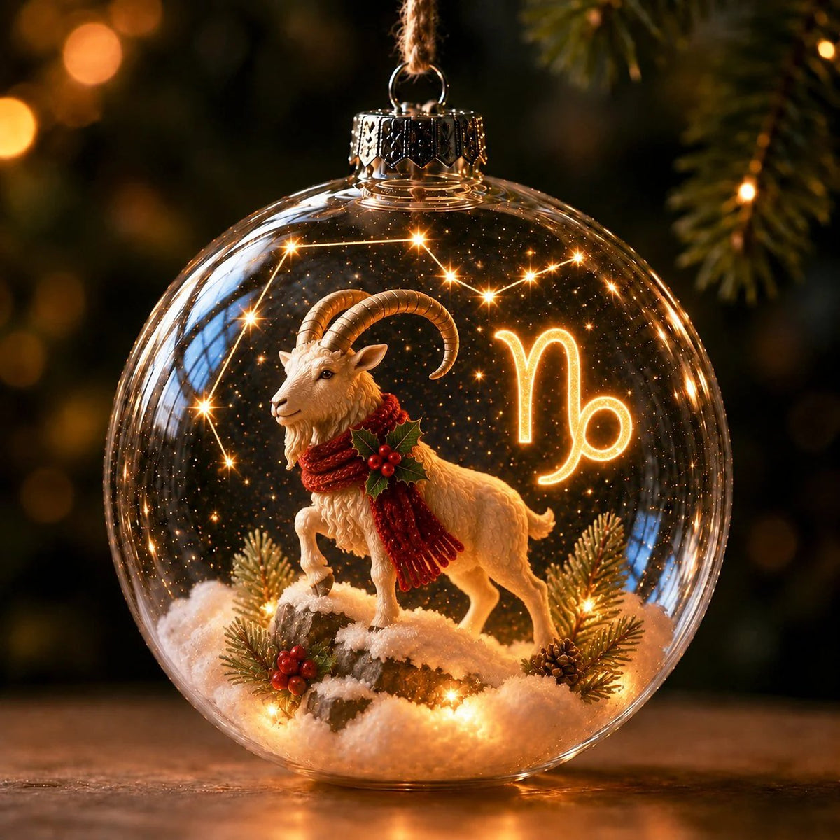 Lighted Zodiac Christmas Ornament