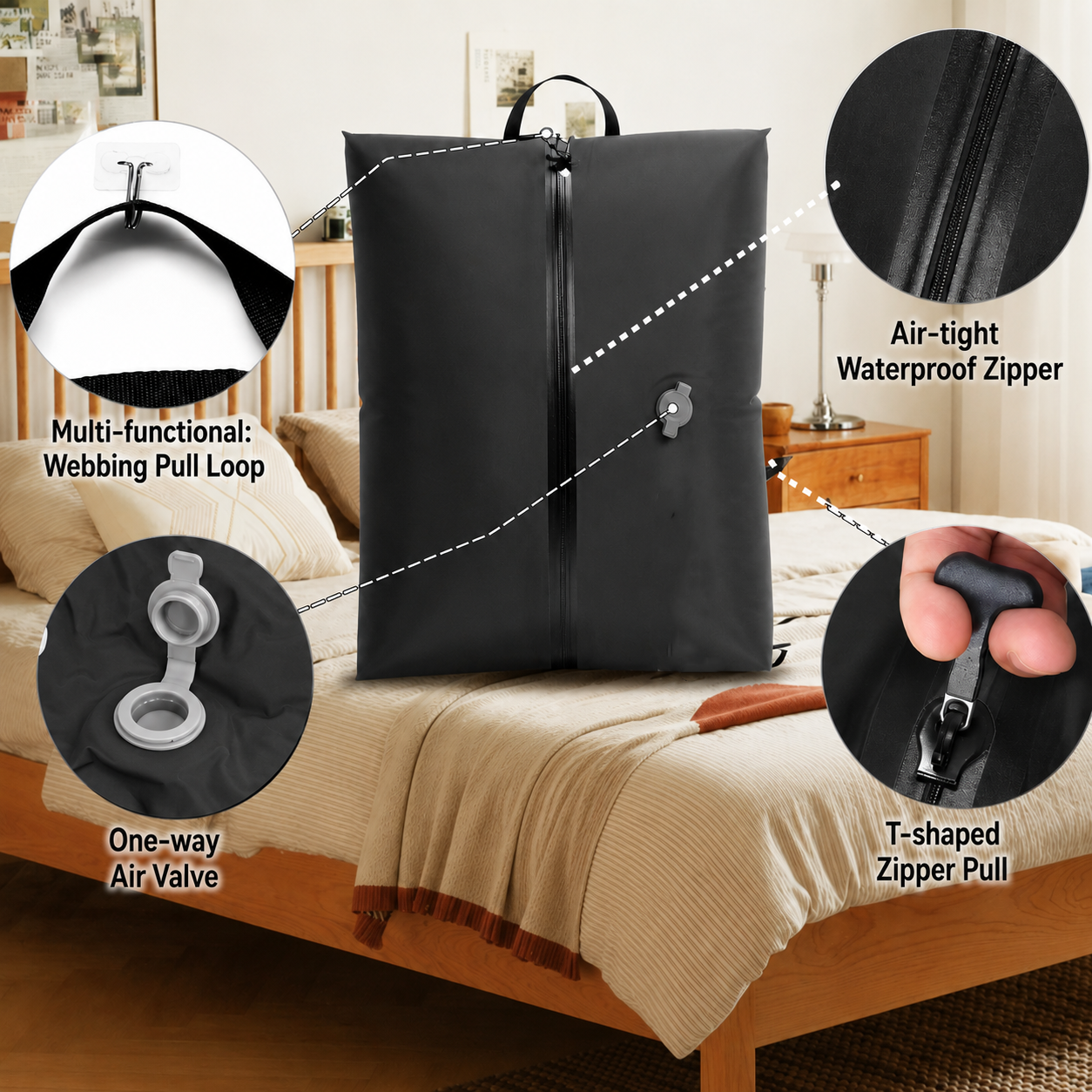 17L Travel Compression Bag with Pump for Clothes & Luggage
