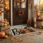 Halloween Doormat Set with Front Door Mat & Runner Rug for Porch