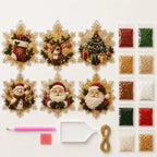6-Piece Christmas Diamond Painting Ornament Kit
