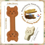 3 Pack Leather Magnetic Bookmark Clips Cat and Dog Paw Design