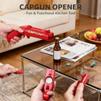 Cap Gun Bottle Opener with Bottle Cap Launcher – Funny Gift