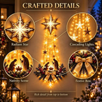 Lighted Nativity Christmas Wall Decor with Bethlehem Star