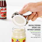 Adjustable Jar Opener with Stainless Steel Grip for Multiple Lid Sizes