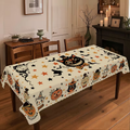 Halloween Tablecloth, Polyester Table Cover for Dining Table Decor