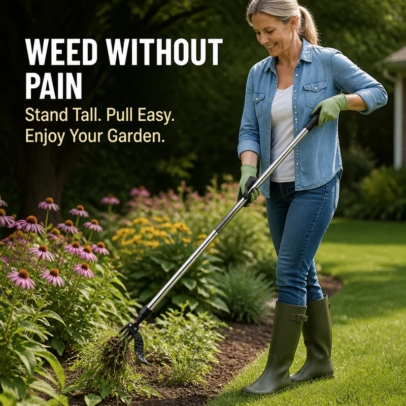 Long Handle Weed Puller Tool for Garden Lawn Weed Removal