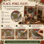 DIY 3D Christmas Fabric Poke Art Kit with Display Stand