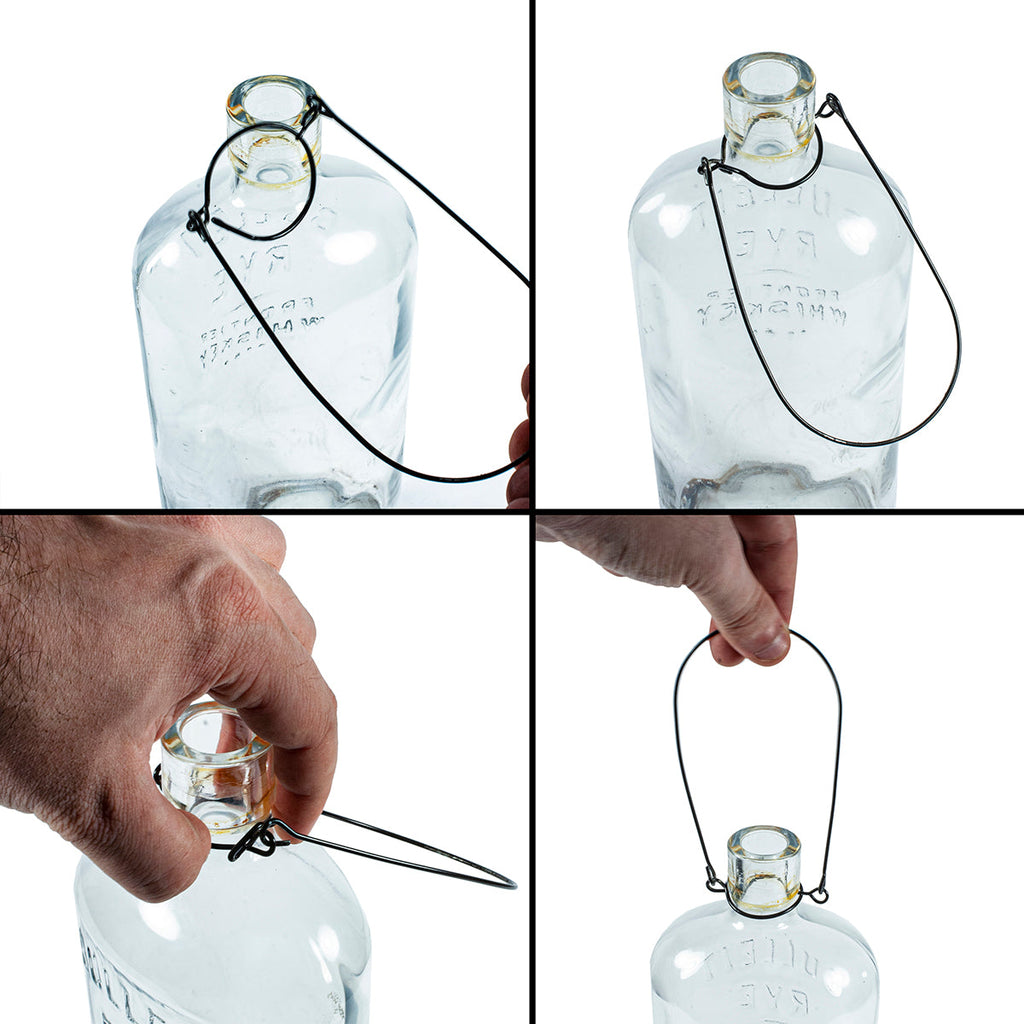 Solar Bottle Lantern Kit Set of 2 – Amber LED Hanging & Tabletop Lights