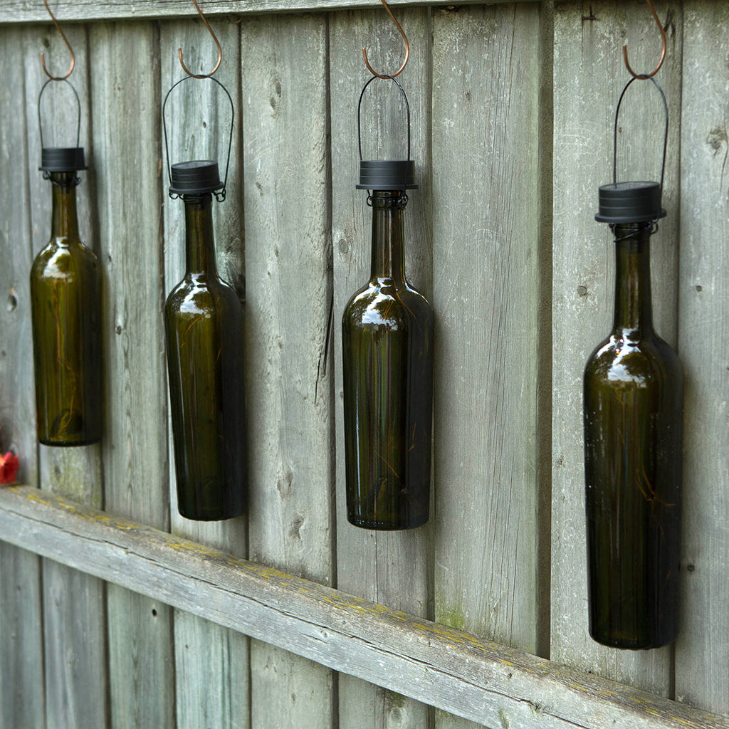 Solar Bottle Lantern Kit Set of 2 – Amber LED Hanging & Tabletop Lights