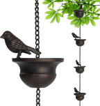Decorative Bird Rain Chain for Gutters and Outdoor Garden Decor