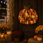 Handmade Patchwork Pumpkin Door Hanger| Warm Rustic Fall & Thanksgiving Decor