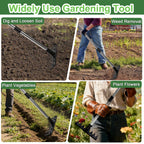 60 Inch Heavy Duty Garden Weed Puller Weeding Rake Tool