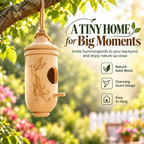 Wooden Acorn Birdhouse Ornament for Garden Decor