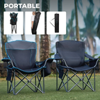 Oversized Outdoor Camping Chair – Heavy Duty 550lb Capacity with Lumbar Support