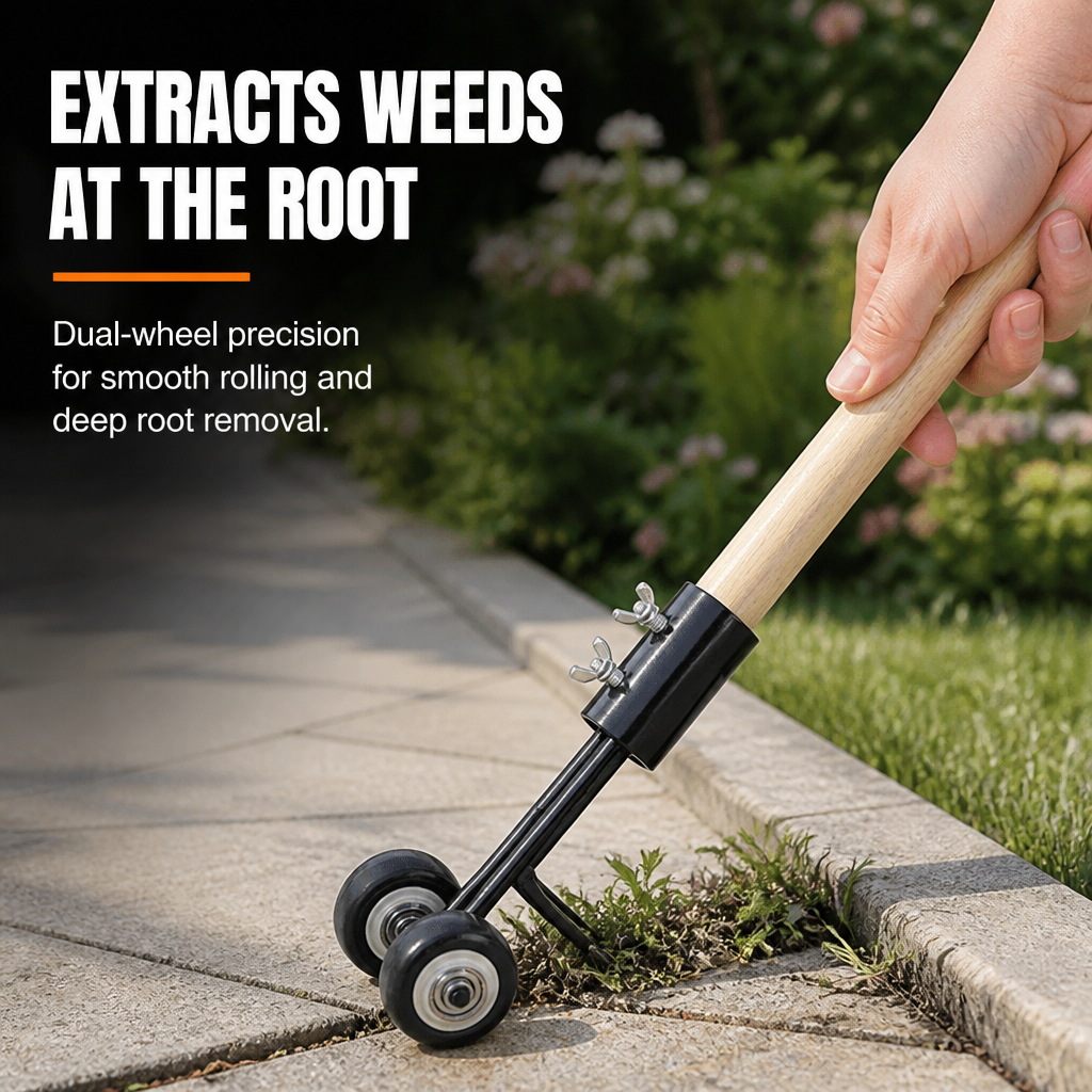 Precision Gap Weeder for Garden Paths Cracks and Flower Beds