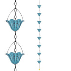 Lotus Cup Rain Chain for Gutters, Decorative Metal Downspout Replacement