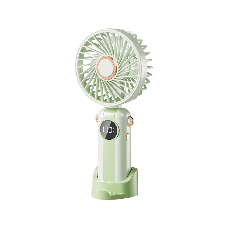 1200mAh Mini USB Rechargeable Fan with 5 Speeds & LED Display