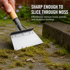 Stainless Steel Garden Hoe Scraper for Weeds Moss and Soil