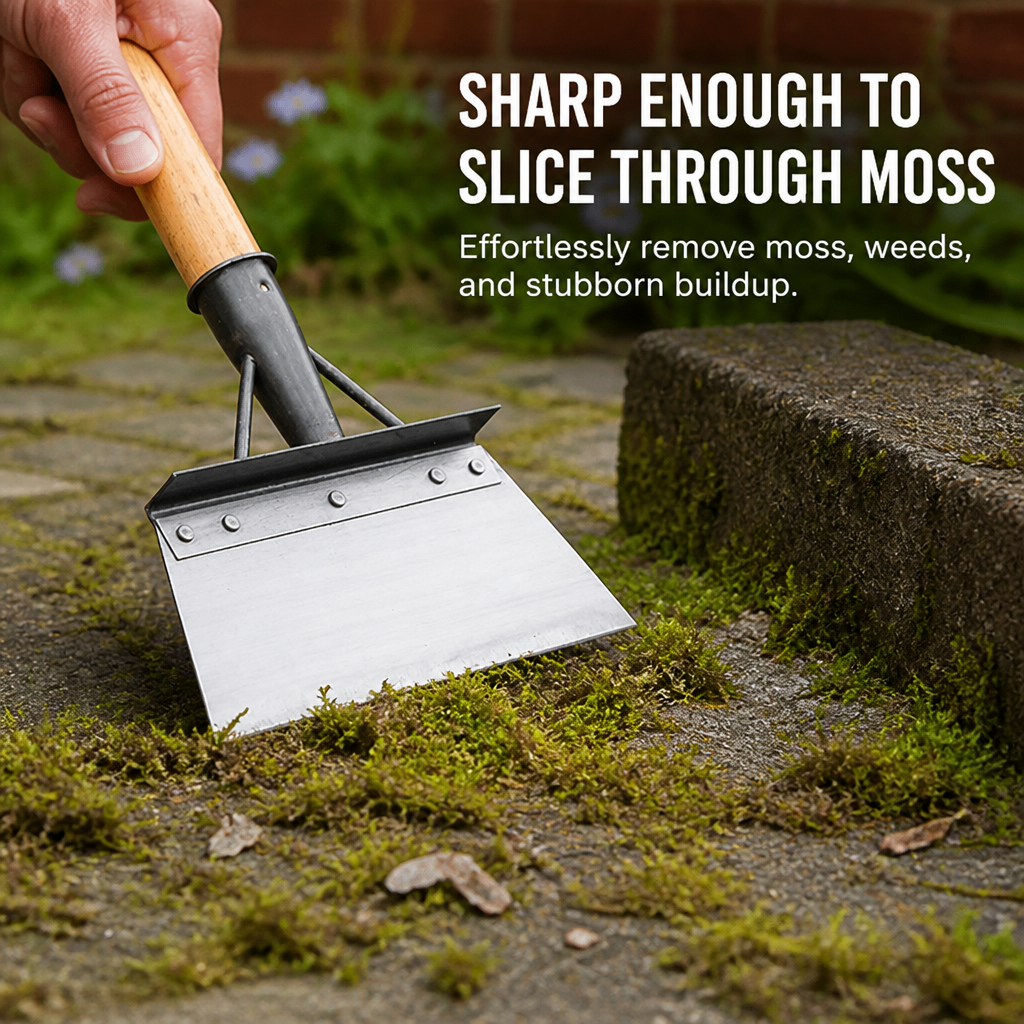 Stainless Steel Garden Hoe Scraper for Weeds Moss and Soil