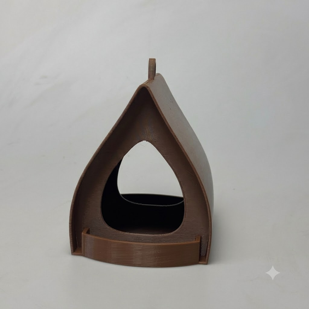 Modern Hanging Bird Feeder for Small Songbirds, Outdoor Garden Decor