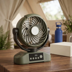 Portable Cooling Fan with LED Light, Remote Control & 5 Speeds