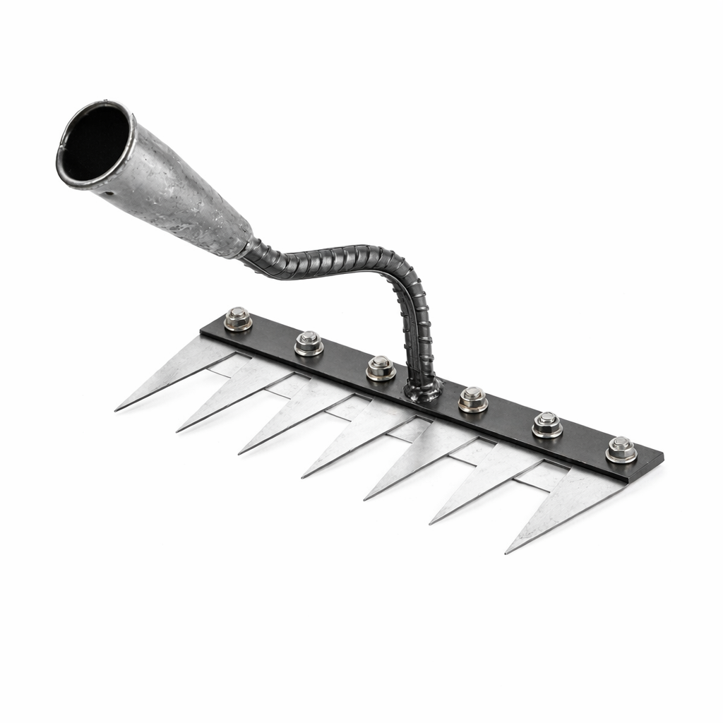 Iron Weeding Rake - 5 to 8 Tines for Garden Weeding and Aerating