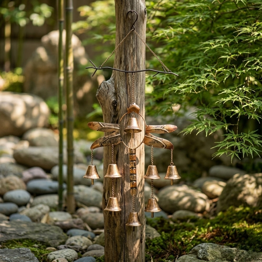 Dragonfly Bells Wind Chime for Garden and Outdoor Decor