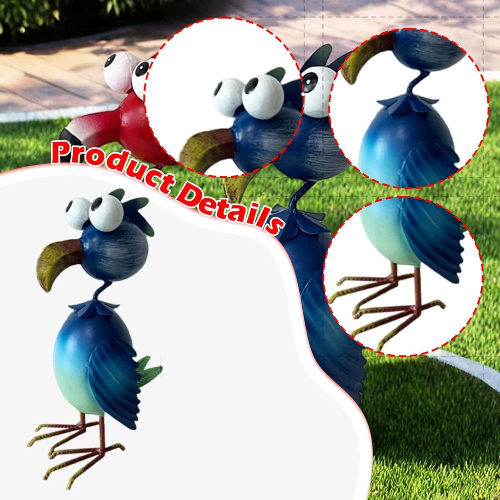 Metal Flamingo Garden Statue Outdoor Patio Yard Decor