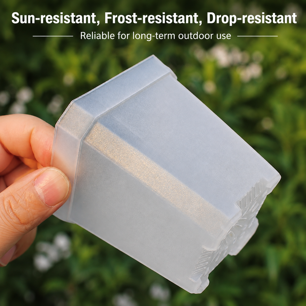 10-Pack Small Square Nursery Pots with Drainage Holes
