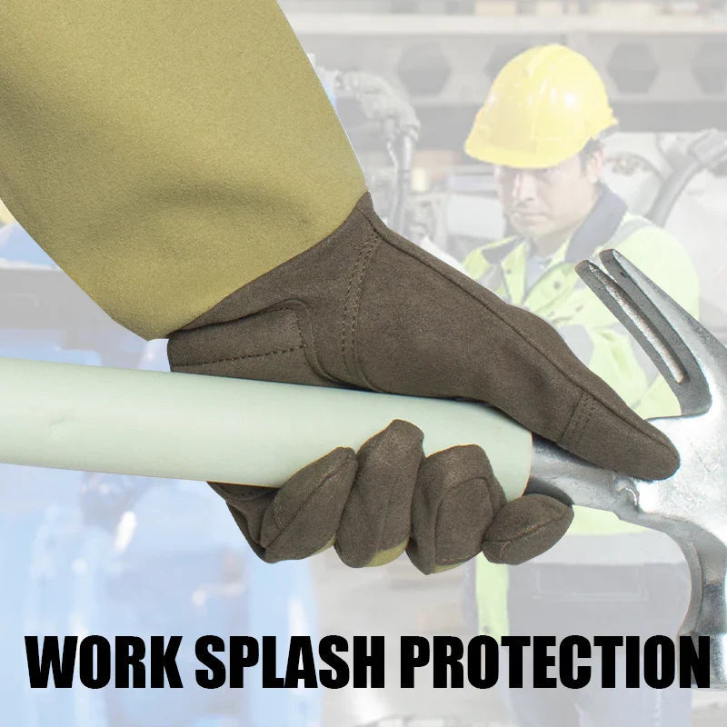 Long Protective Garden Gloves for Roses Pruning and Yard Work