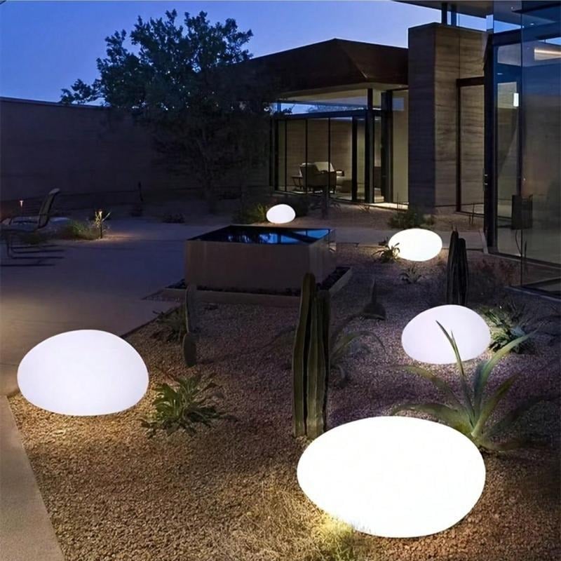 Solar Rock Light Outdoor Waterproof Garden Pathway Lamp