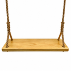 Solid Wood Swing Seat with Hemp Rope, Outdoor Tree Swing Kit